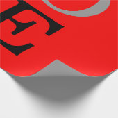 Grijze Rood Achtergrond Liefde Trouwen  Cadeaupapier (Hoek)