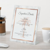 Grijze Roos goudpalm Drinken voor weduwschap Reclamebord Met Voetstuk (Insitu)