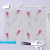 Grijze roze bloemen tissuepapier (Craft)