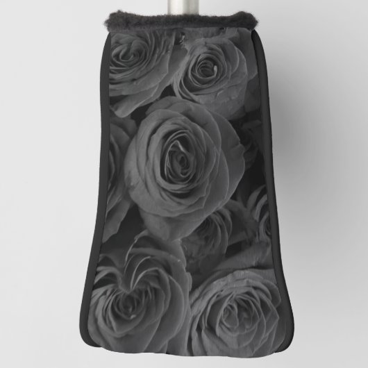 Grijze rozen, grijze bloemfoto golfheadcover (Draai 90)