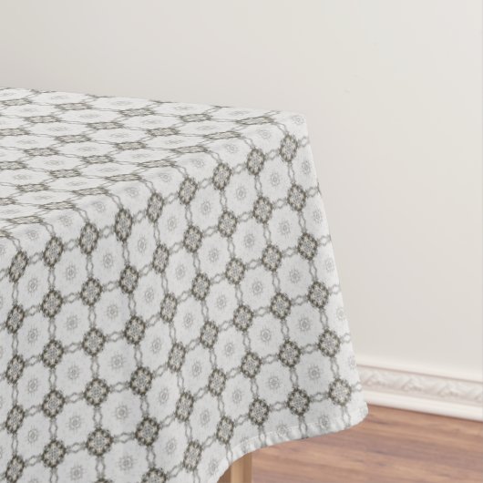 Grijze ruitvormig vierkant tafelkleed (Voorbeeld)