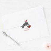 Grijze Santa Cat Stickers (Envelop)