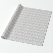 Grijze schelp Witte parel Bruidsdouche Cadeaupapier (Uitgerold)