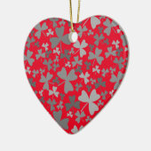 Grijze Shamrocks Keramisch Ornament (Links)