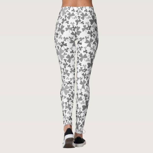 Grijze Shamrocks Leggings (Achterkant)