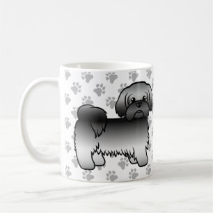 Grijze Shih Tzu Leuke Cartoonhond Illustratie Koffiemok