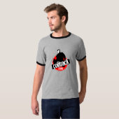 Grijze shirt met zwarte hals (Voorkant volledig)