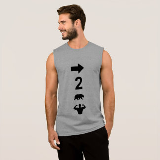 Grijze slapeloze rechten op Beer T-shirt