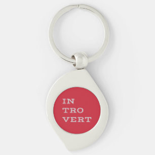 Grijze Sleutelhanger van het metaal Introvert