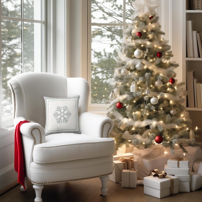 Grijze sneeuwvlok kussen (Creator heeft geüpload)