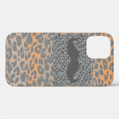 Grijze snor en luipaard afdrukken Case-Mate iPhone case (Achterkant (horizontaal))