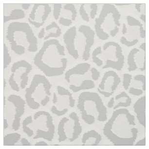 Grijze Snow Leopard Animal Print op grote schaal Stof