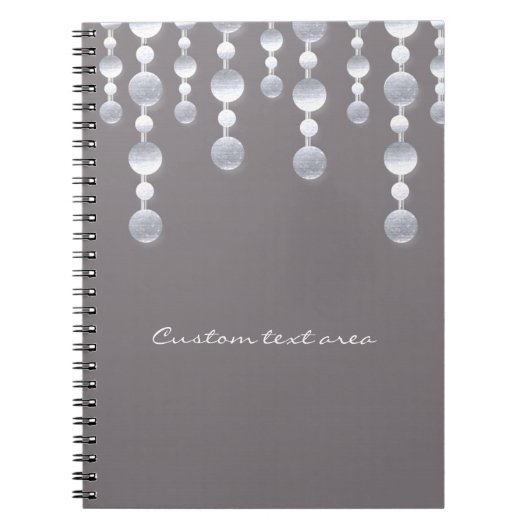 Grijze Spiegel Glam Glamour Chic Notitieboek journ (Voorkant)
