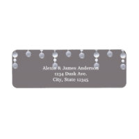 Grijze spiegel glamour glam elegante adreslabels