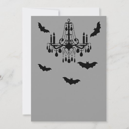 Grijze spieren en Lace Costume Party Invitation Kaart (Achterkant)