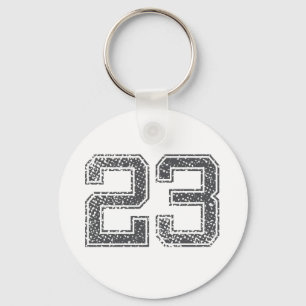 Grijze sport Jersey #23 Sleutelhanger