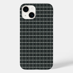 Grijze stalen naadloos patroon Case-Mate iPhone 14 hoesje