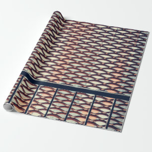 Grijze stalen omheining cadeaupapier