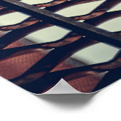 Grijze stalen omheining poster (Hoek)