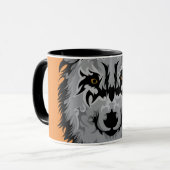 Grijze stam wolfskop mok (Voorkant links)