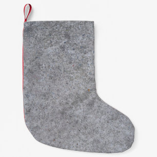 Grijze steengroeve van textielbeton kleine kerstsok