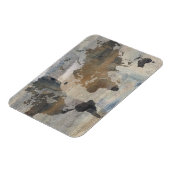 Grijze stenen kaart van de wereld magneet (Linkerzijde)