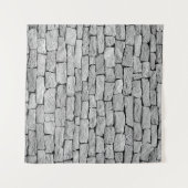 Grijze stenen muur als abstracte achtergrond. wandkleed (Voorkant (horizontaal))