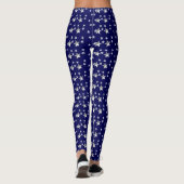 Grijze sterren en marineblauw modern leggings (Achterkant)