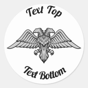 Grijze Sticker met dubbele kop