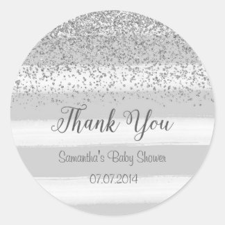 Grijze Strepen Baby showers Sticker