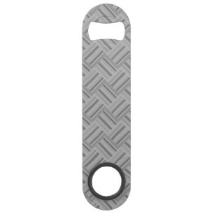 Grijze strepen diagonaal geweven patroon speed flessenopener