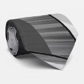 Grijze strepen op een zwart, drizzel afbeelding stropdas (Opgerold)