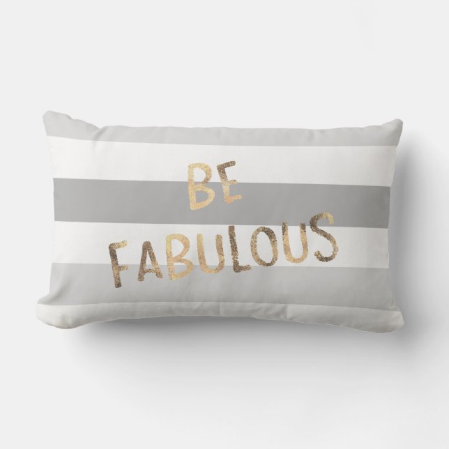 Grijze stripes goud zijn fabriceerbaar kussen (Voorkant)