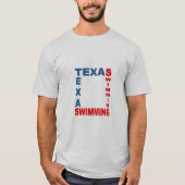 Grijze T-shirt man TEXAS PISCINE (Voorkant)