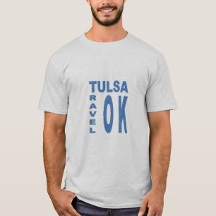 Grijze T-shirt man TULSA VOYAGE OKLAHOMA