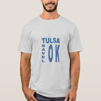 Grijze T-shirt man TULSA VOYAGE OKLAHOMA