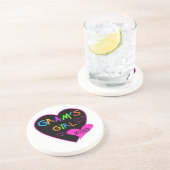 Grijze T-shirts, Mokken, Buttonnen, Hoesjes Zandsteen Onderzetter (Zijkant)