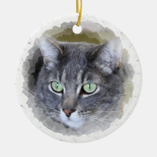 grijze tabby keramisch ornament