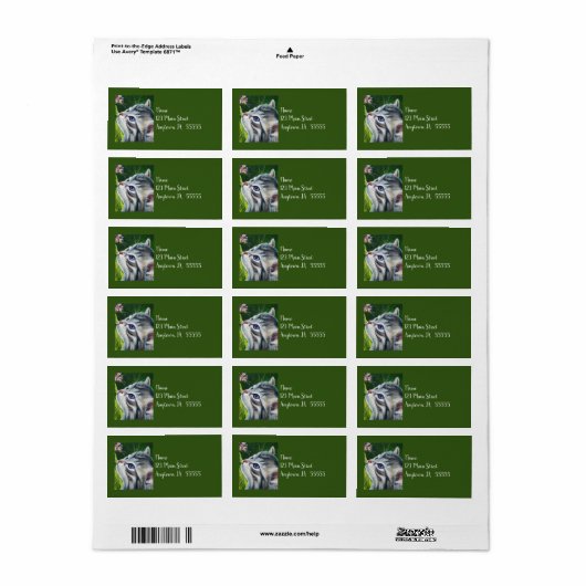 Grijze Tabby Kitten en Waterverf in de derde pijle Etiket (Full Sheet)