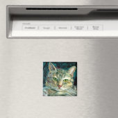 Grijze Tabby Magnet Magneet (Insitu (Vaatwasser))