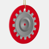 Grijze tandwielen keramisch ornament (Rechts)