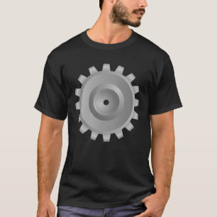Grijze tandwielen t-shirt