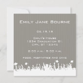 Grijze Tangerine Tango Senior Afbeelding Klasse va Aankondiging (Achterkant)