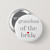 Grijze tekst oma van Bride Ronde Button 5,7 Cm (Voorkant /achterkant)