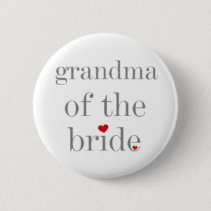 Grijze tekst oma van Bride Ronde Button 5,7 Cm