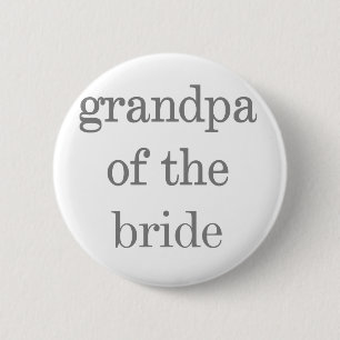 Grijze tekst Opa van Bride Ronde Button 5,7 Cm