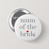 Grijze tekstmam van de Button van de Bride (Voorkant /achterkant)