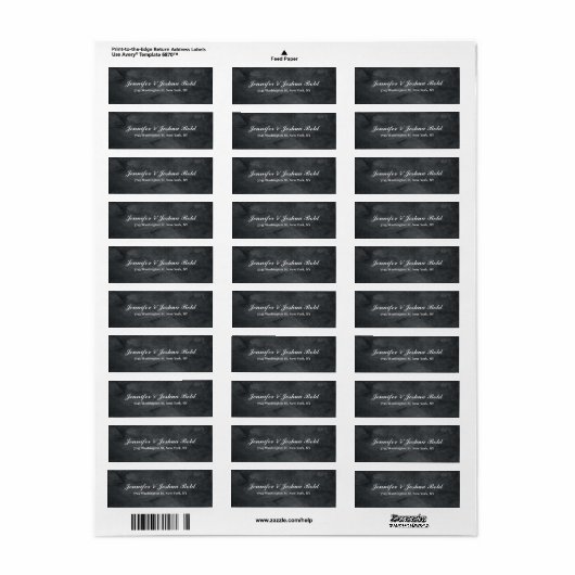 Grijze textuur Klassieke creatieve borstel Script  Etiket (Full Sheet)