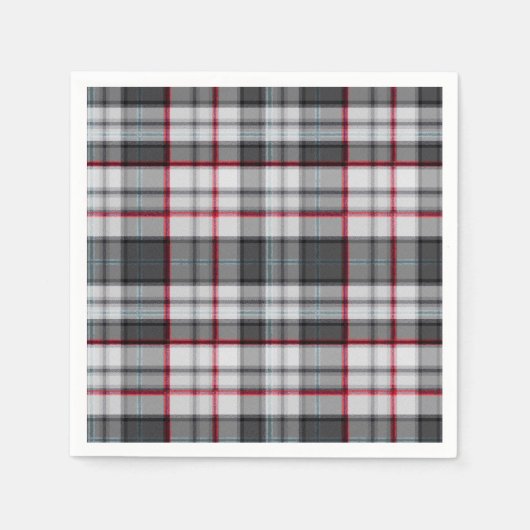 Grijze textuur tartan plaid  servet (Voorkant)