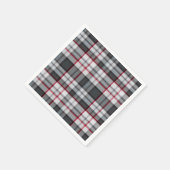 Grijze textuur tartan plaid  servet (Hoek)